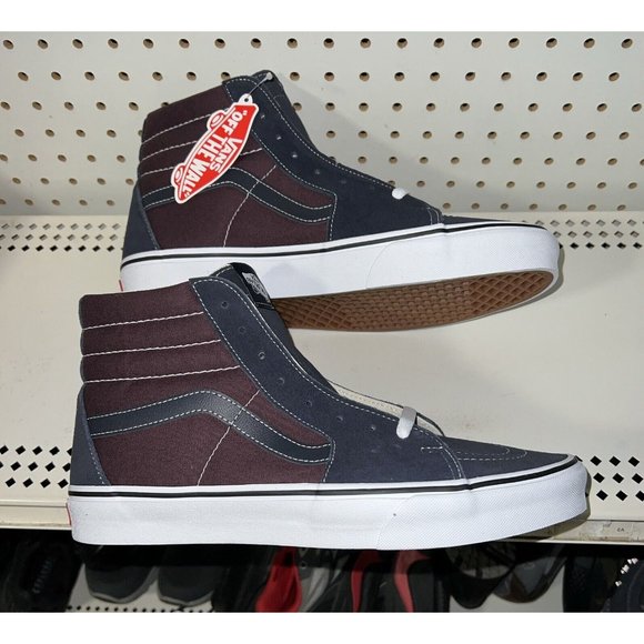VANS Sk8-Hi 2-Tone Navy Blue Port Royale Mens Athletic Skate Shoes Size 7.5 main image 4